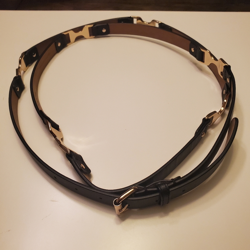 Ann Taylor Belt Black Wrap-around Medium